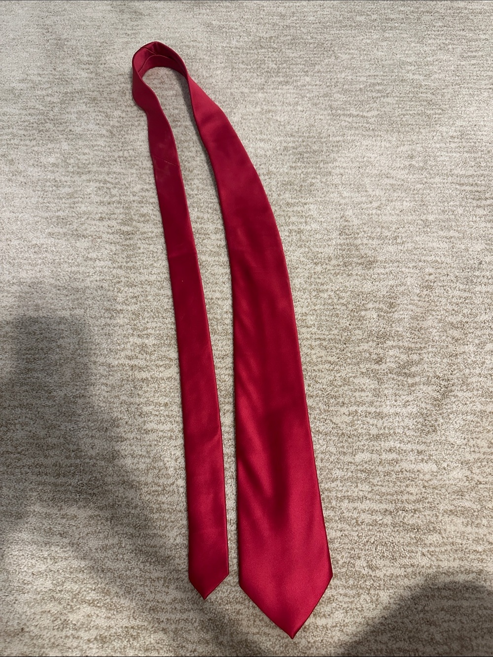 David Taylor Red Satin Necktie